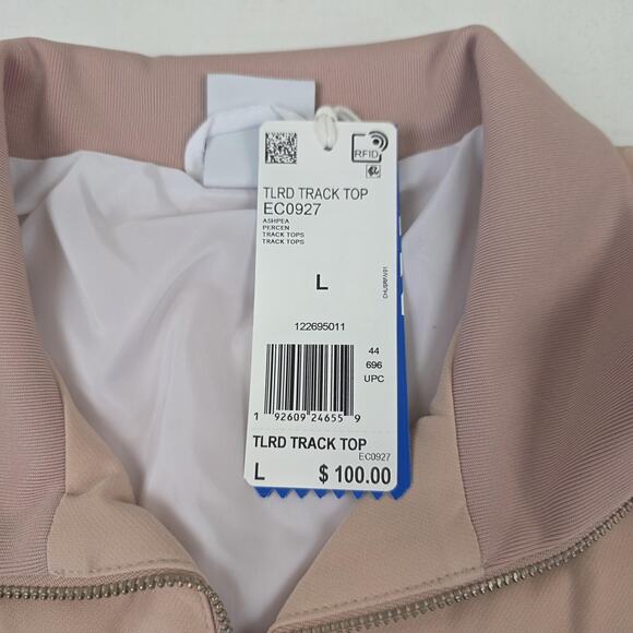 TLRD Track Top Jacket Mens Large Ashpea Pink Beige Full Zip Striped EC0927 New - Picture 4 of 11